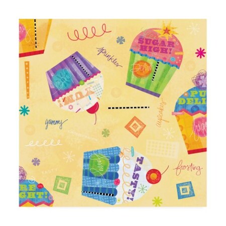 Trademark Fine Art Holli Conger 'Sassy Cakes half drop 6' Canvas Art, 24x24 ALI47386-C2424GG